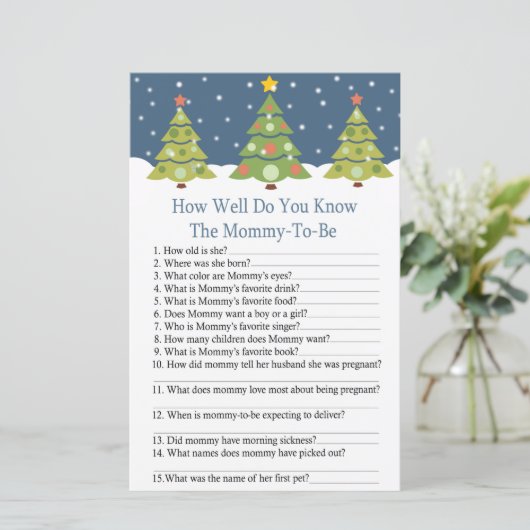 Hoe goed weet je hoe goed de kerstboom is? (Staand voorkant)