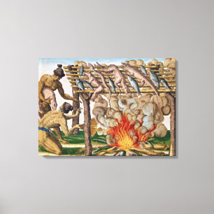 Hoe grillen dieren uit 'Brevis Narratio' Canvas Afdruk