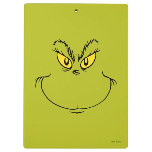 Hoe Grinch gestolen kerst gezicht Klembord (Achterkant)