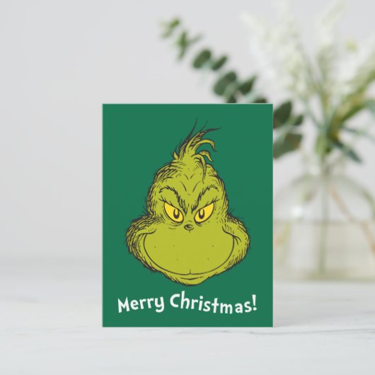 Hoe Grinch Gestolen Kerstmis Classic Grinch Feestdagenkaart (Staand voorkant)