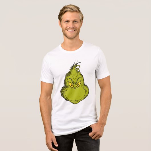 Hoe Grinch Gestolen Kerstmis Classic Grinch Tri-Blend Shirt (Voorkant volledig)