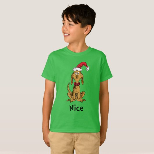 Hoe Grinch Kerstmis heeft gestolen | Max is leuk T-shirt (Voorkant volledig)