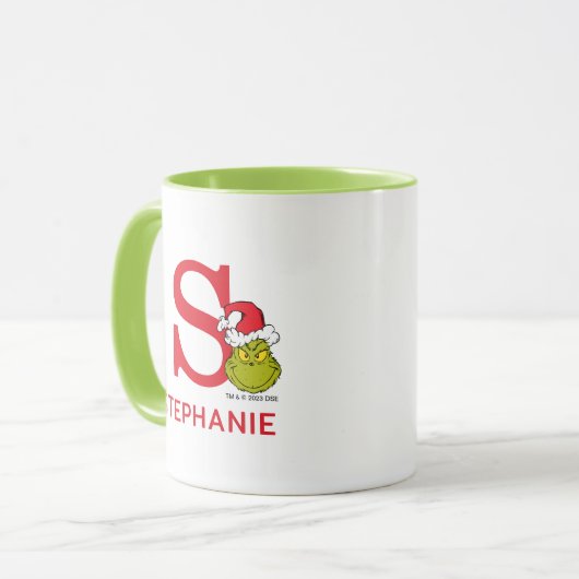 Hoe Grinch Kerstmis heeft gestolen | Naam & Monogr Mok (Voorkant links)