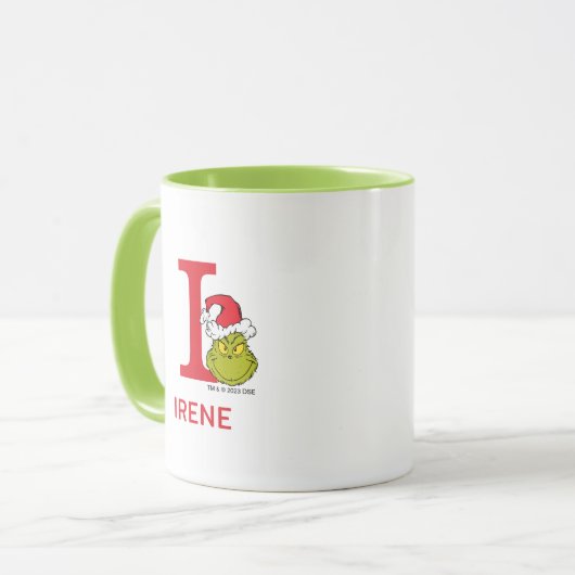 Hoe Grinch Kerstmis heeft gestolen | Naam & Monogr Mok (Voorkant links)