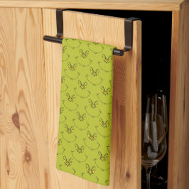 Hoe Grinch Kerstmis stal gezicht keukenhanddoek