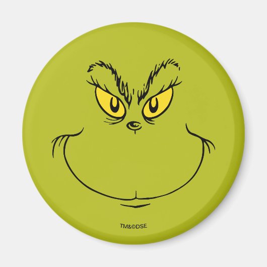 Hoe Grinch Kerstmis stal gezicht Magneet (Voorkant)