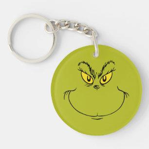 Hoe Grinch Kerstmis stal gezicht Sleutelhanger