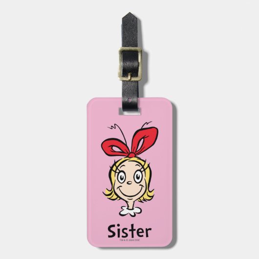 Hoe Grinch Kerstmis stal | Grinch Sister Bagagelabel (Voorkant verticaal)