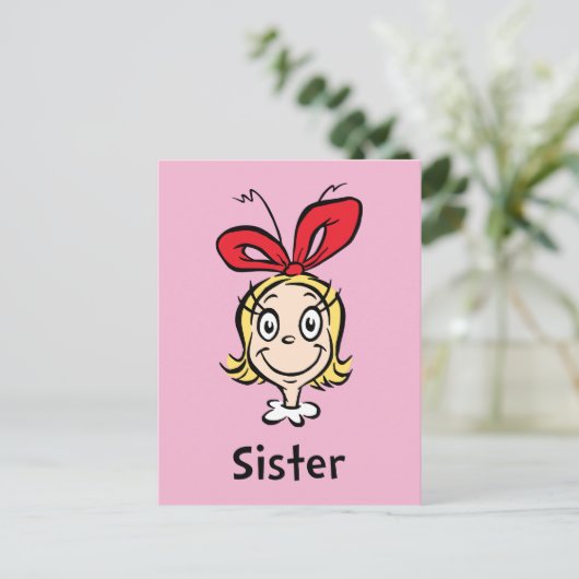 Hoe Grinch Kerstmis stal | Grinch Sister Briefkaart (Staand voorkant)