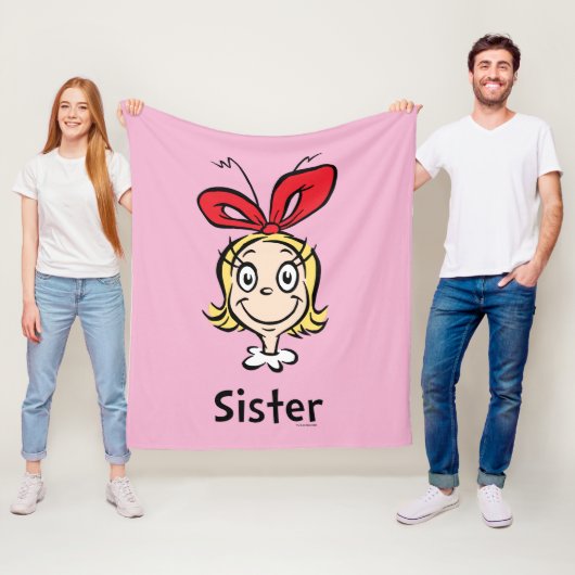 Hoe Grinch Kerstmis stal | Grinch Sister Fleece Deken (In situ)