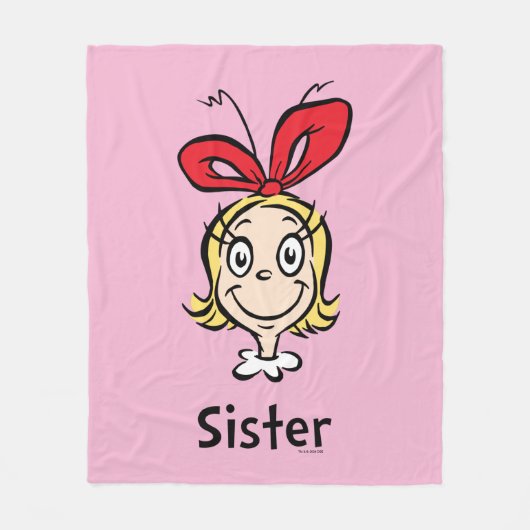 Hoe Grinch Kerstmis stal | Grinch Sister Fleece Deken (Voorkant)