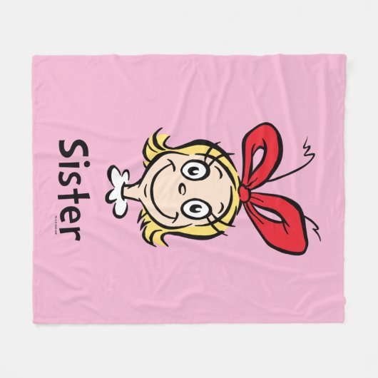 Hoe Grinch Kerstmis stal | Grinch Sister Fleece Deken (Voorkant (Horizontaal))