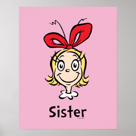 Hoe Grinch Kerstmis stal | Grinch Sister Poster (Voorkant)