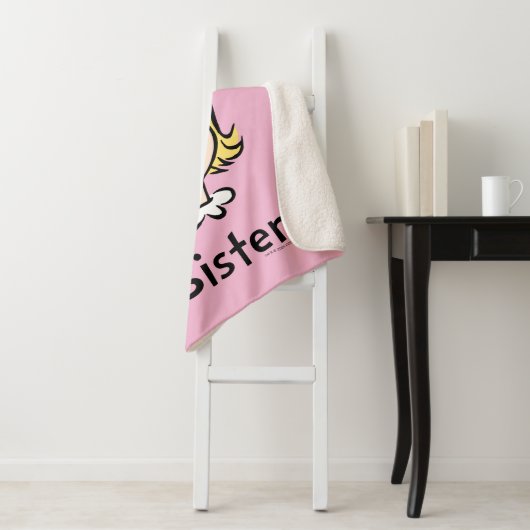 Hoe Grinch Kerstmis stal | Grinch Sister Sherpa Deken (In situ)