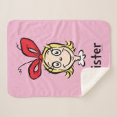Hoe Grinch Kerstmis stal | Grinch Sister Sherpa Deken (Voorkant (horizontaal))