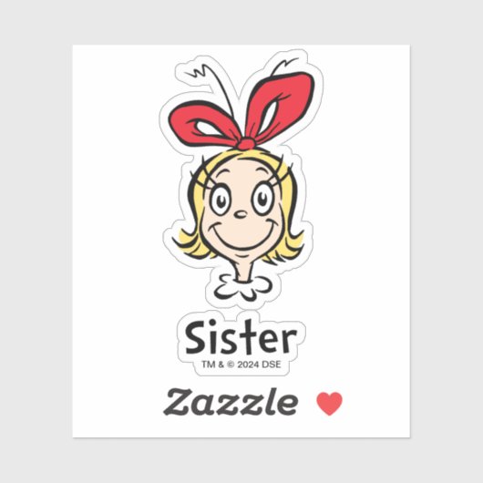 Hoe Grinch Kerstmis stal | Grinch Sister Sticker (Vel)