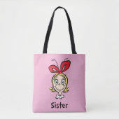 Hoe Grinch Kerstmis stal | Grinch Sister Tote Bag (Voorkant)