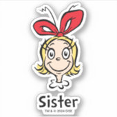 Hoe Grinch Kerstmis stal | Grinch Zus Sticker (Voorkant)