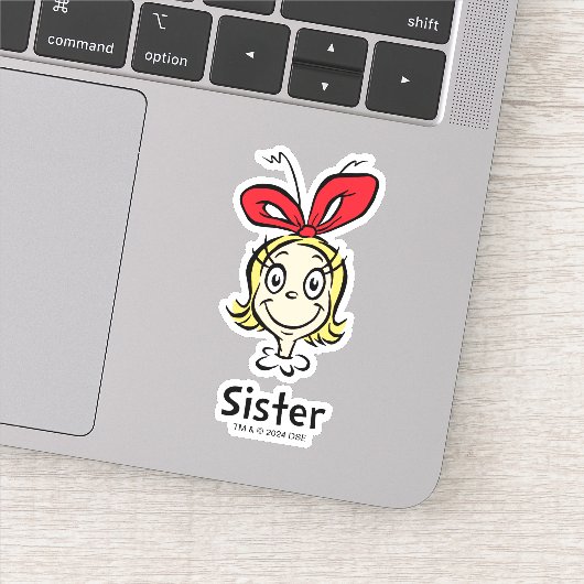 Hoe Grinch Kerstmis stal | Grinch Zus Sticker (Detail)
