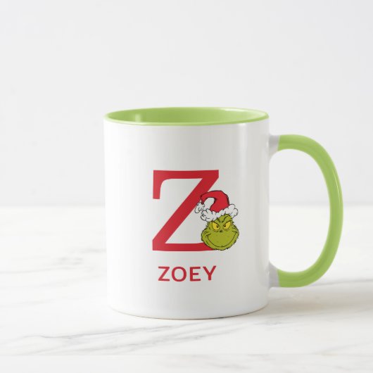 Hoe Grinch Kerstmis stal | Naam & Monogram Z Mok (Rechts)