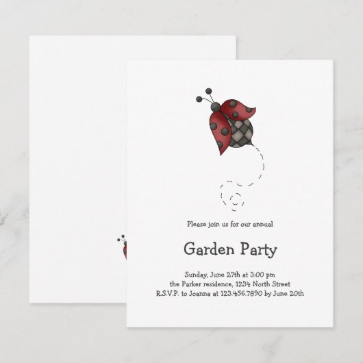 Hoe groeit uw tuin ・ Ladybug Kaart (Voorkant / Achterkant)