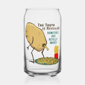 Hoe groente echt aardappel wordt gemaakt blikvorm glas (Voorkant)