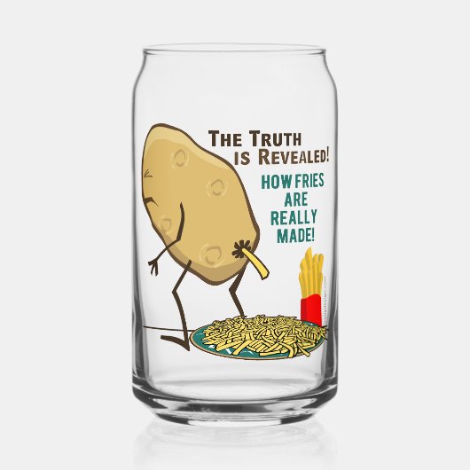 Hoe groente echt aardappel wordt gemaakt blikvorm glas (Voorkant)