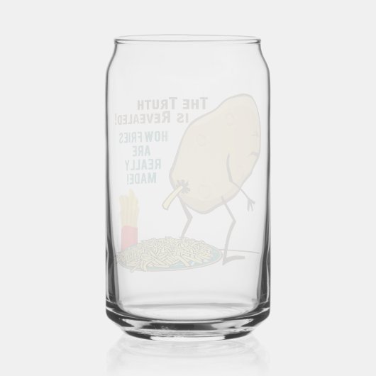 Hoe groente echt aardappel wordt gemaakt blikvorm glas (Achterkant)