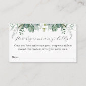 Hoe groot is de Belly Baby shower Game Kaart van m (Voorkant)