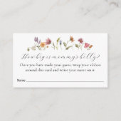 Hoe groot is de Belly Baby shower Game Kaart van m (Voorkant)