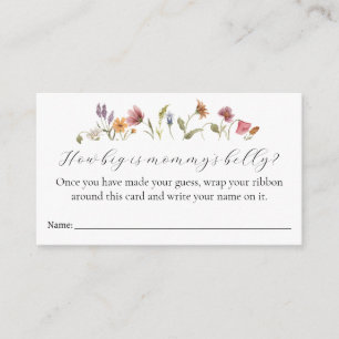 Hoe groot is de Belly Baby shower Game Kaart van m