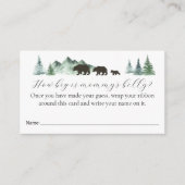 Hoe groot is de Belly Baby shower Game Kaart van m (Voorkant)