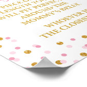 Hoe groot is de Belly Baby shower Game Pink van ma Poster (Hoek)