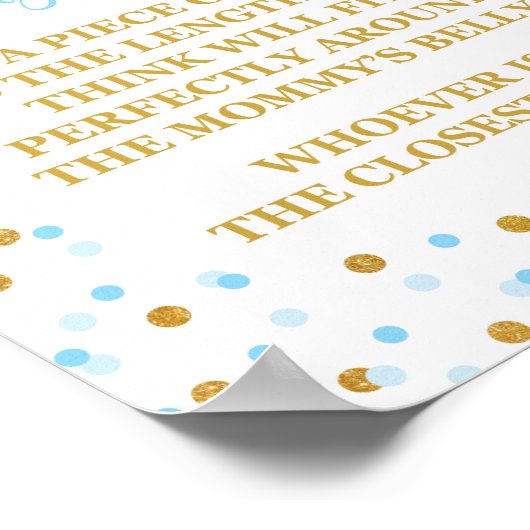 Hoe groot is de Belly Baby shower Sign Confetti va Poster (Hoek)