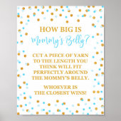 Hoe groot is de Belly Baby shower Sign Confetti va Poster (Voorkant)