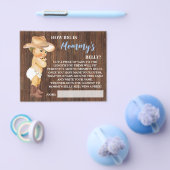 Hoe groot is de Belly Cowboy Shower Kaart van mama (Enkel)