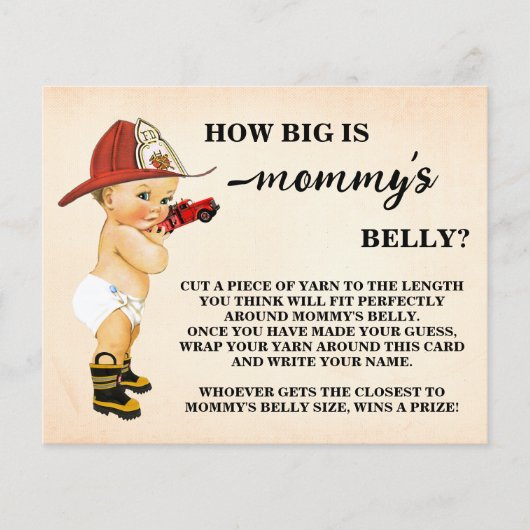 Hoe groot is de Belly Firefighter-Kaart van mama? Flyer (Voorkant)