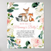 Hoe groot is de Belly Woodland Baby shower Post va Poster (Voorkant)