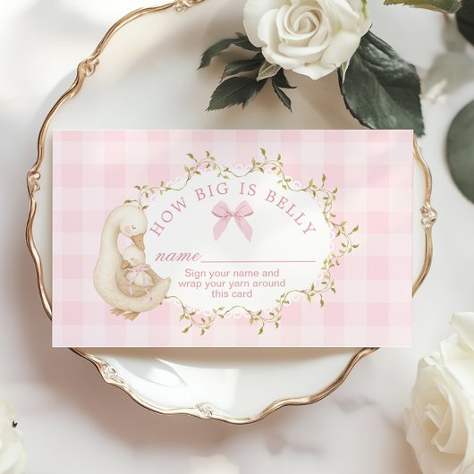 Hoe groot is de buik Silly Goose Roze Gingham Informatiekaartje