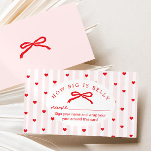 Hoe groot is de buik Valentines Baby Shower Informatiekaartje