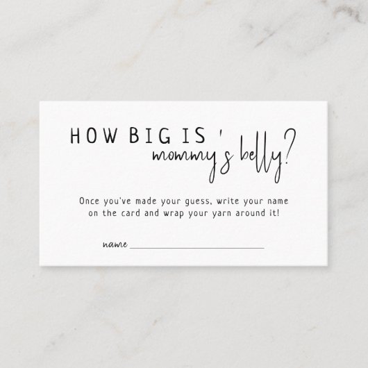 Hoe groot is de Kaart van Mommys Belly Plaatskaartje (Voorkant)