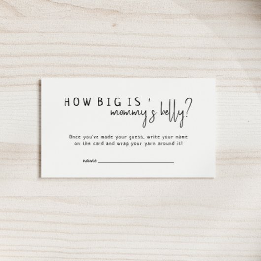 Hoe groot is de Kaart van Mommys Belly Plaatskaartje