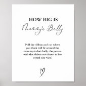 Hoe groot is de mama's buik Baby shower Game Poster (Voorkant)