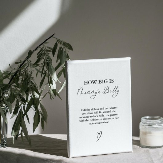 Hoe groot is de mama's buik Baby shower Game Reclamebord Met Voetstuk