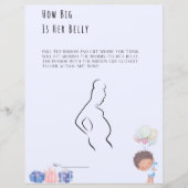 Hoe groot is haar Belly Baby shower Game? (Voorkant)