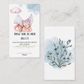 Hoe groot is haar Belly Baby shower Game Enclos? Informatiekaartje (Voorkant / Achterkant)