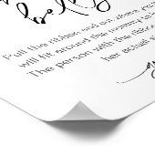 Hoe groot is haar Belly Baby shower Game? Poster (Hoek)