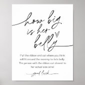 Hoe groot is haar Belly Baby shower Game? Poster (Voorkant)