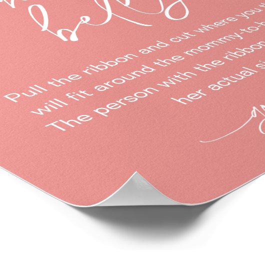 Hoe groot is haar Belly Baby shower Game? Poster (Hoek)