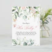 Hoe groot is haar Belly Baby shower Games? Kaart (Staand voorkant)